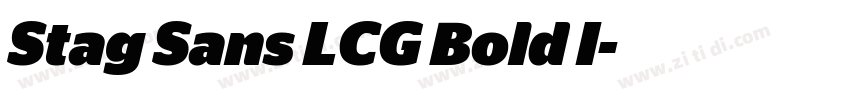 Stag Sans LCG Bold I字体转换